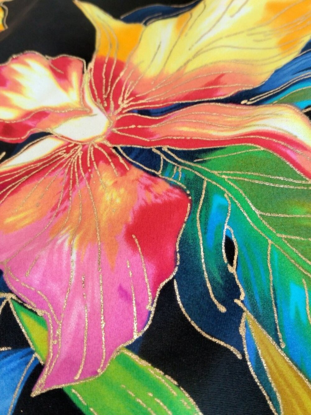 Islander Vintage Swimsuit Size 16 Faux Wrap Tropical Floral Swim Swimming - Picture 5 of 16